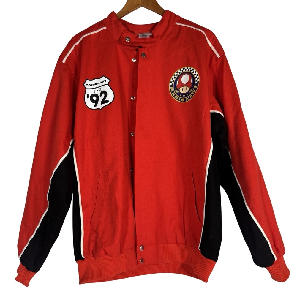 Mario Kart Racing Jacket NWOT Adult XS Red Canvas Limited Edition Target